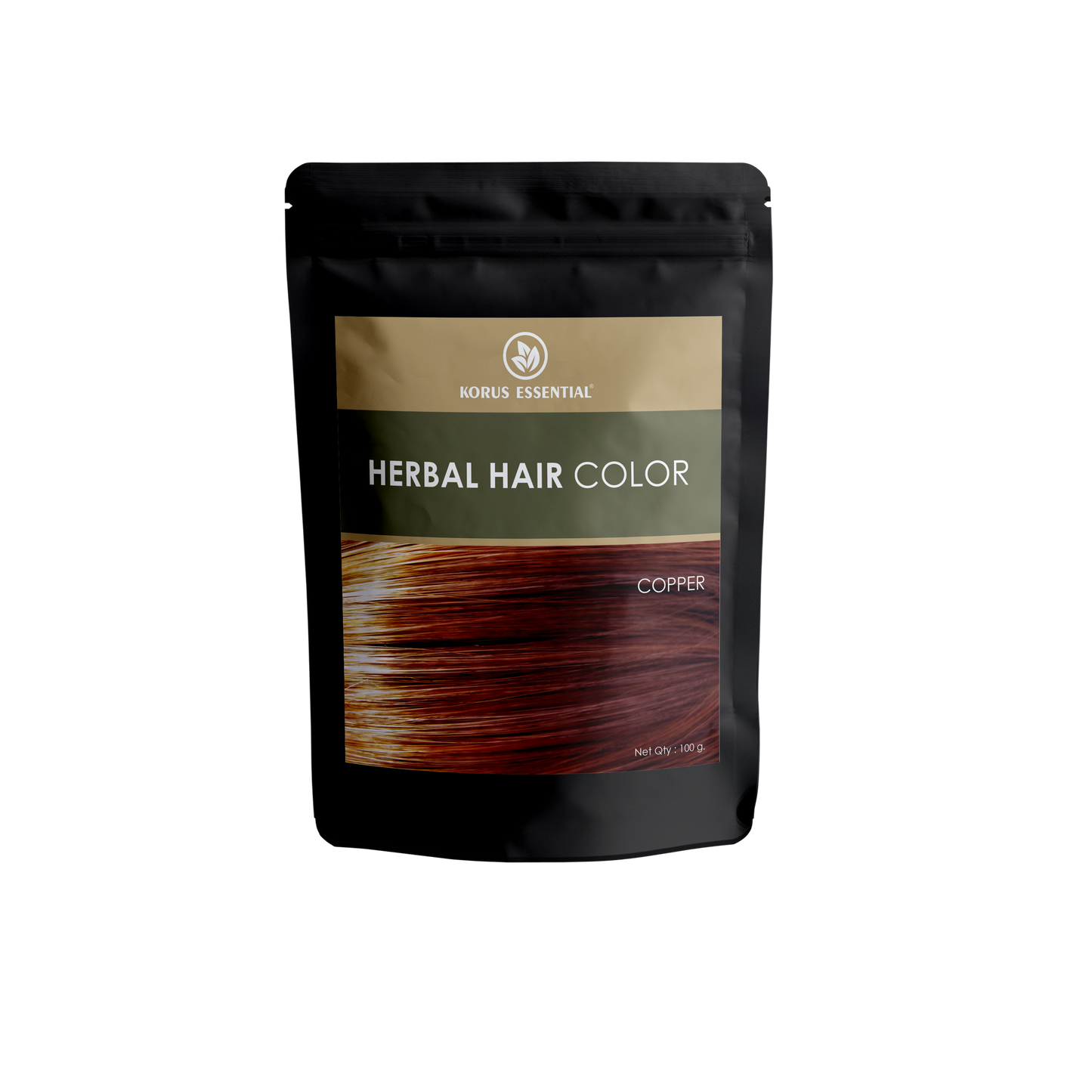 Korus Essential Herbal Hair Color (Copper) - 100g | with Henna, Amla, Aritha, etc.