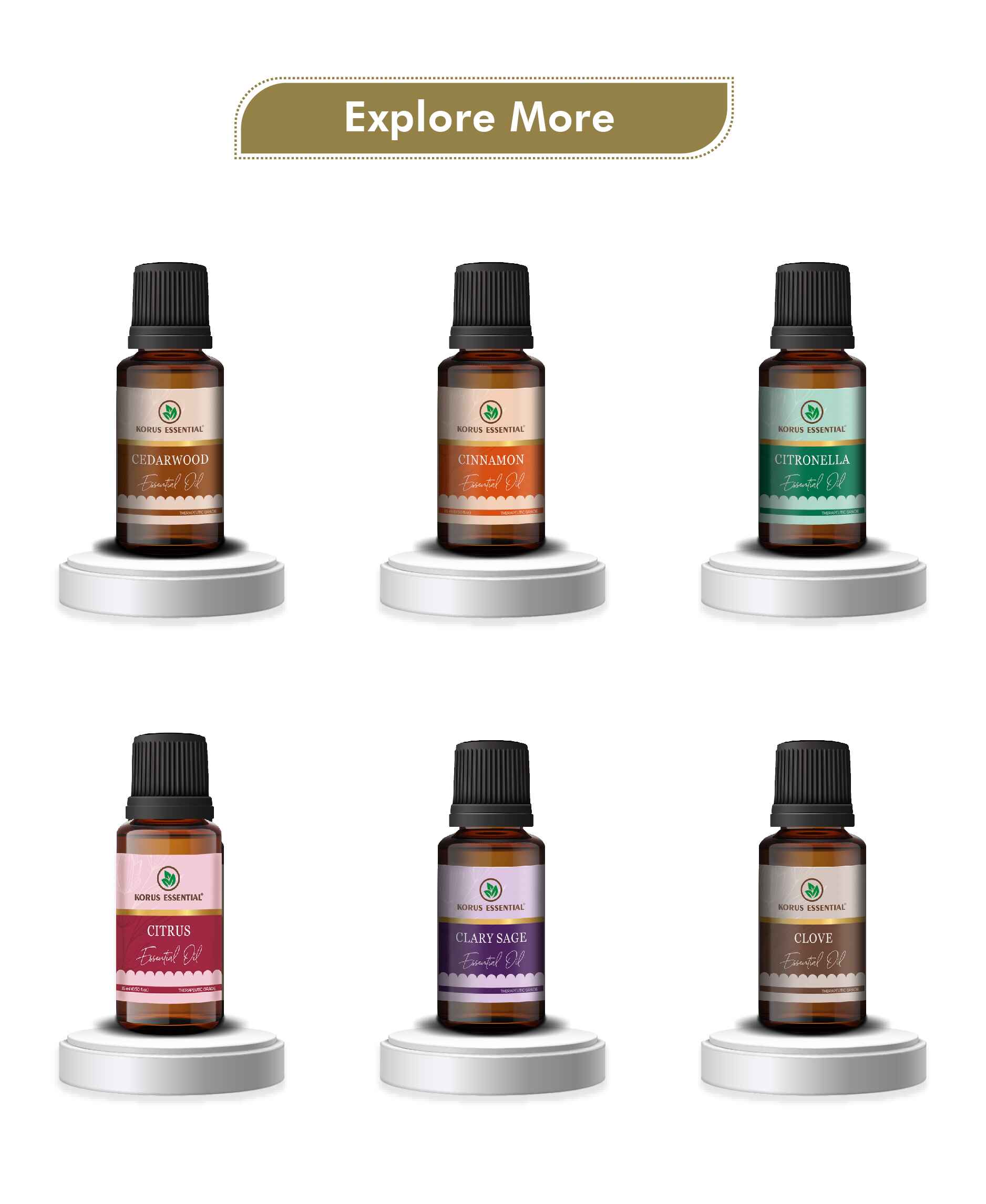 Korus Essential Cardamom Essential Oil - 15ml - HNW GLOBAL