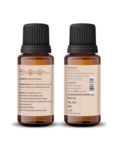 Korus Essential Cedarwood Essential Oil - 15ml - HNW GLOBAL