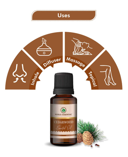Korus Essential Cedarwood Essential Oil - 15ml - HNW GLOBAL