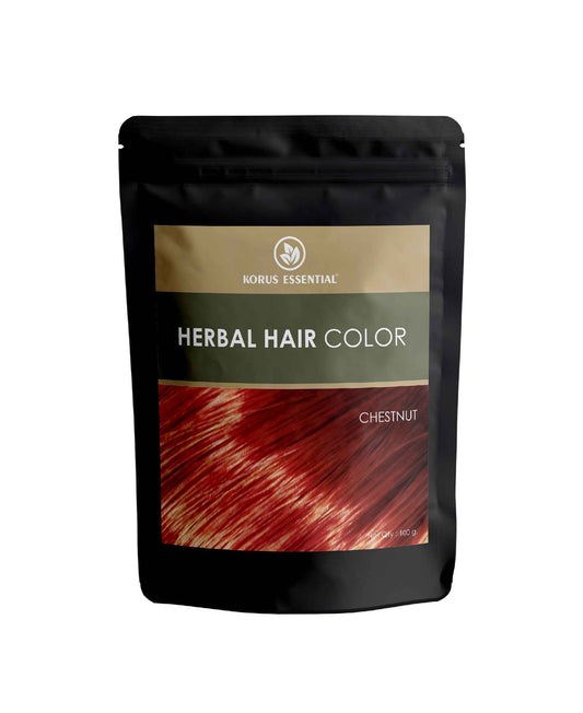 Korus Essential Herbal Hair Color (Chestnut) - 100g | with Henna, Amla, Aritha, etc. - HNW GLOBAL