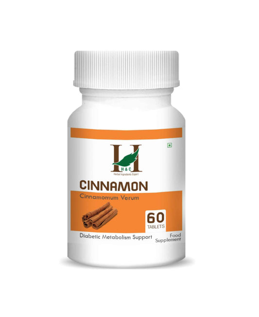 H&C Cinnamon Tablet - 350mg , 60 Count - HNW GLOBAL