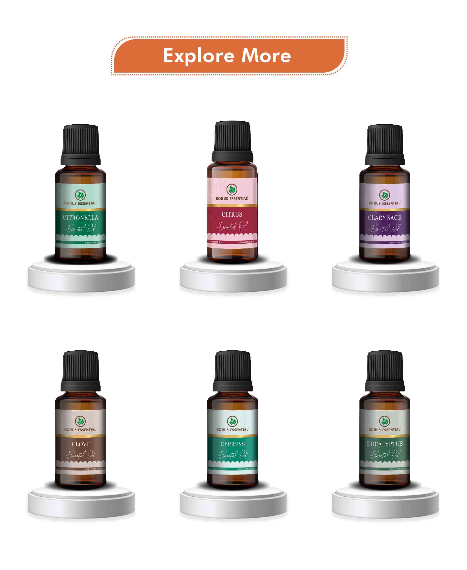 Korus Essential Cinnamon Essential Oil - 15ml - HNW GLOBAL