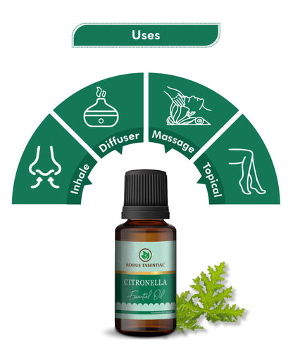 Korus Essential Citronella Essential Oil - 15ml - HNW GLOBAL