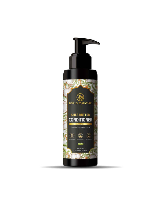 Korus Essential Shea Butter Conditioner with Coconut Protein for Damaged and Dry Hair