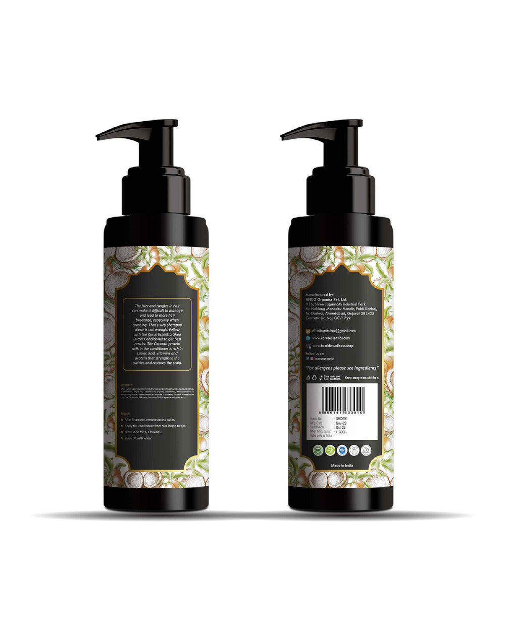 Korus Essential Shea Butter Conditioner with Coconut Protein for Damaged and Dry Hair - HNW GLOBAL