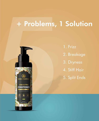 Korus Essential Shea Butter Conditioner with Coconut Protein for Damaged and Dry Hair - HNW GLOBAL