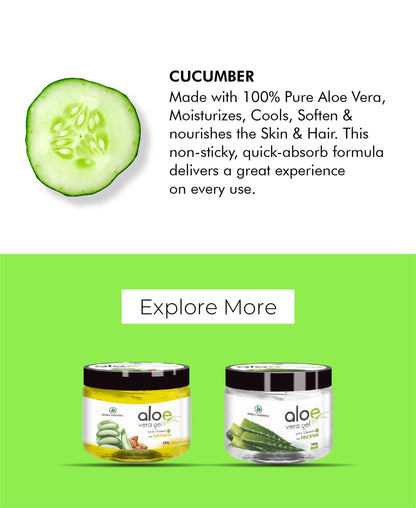Korus Essential Aloe Vera Gel with Cucumber and Vitamin E - 200g Pack - HNW GLOBAL