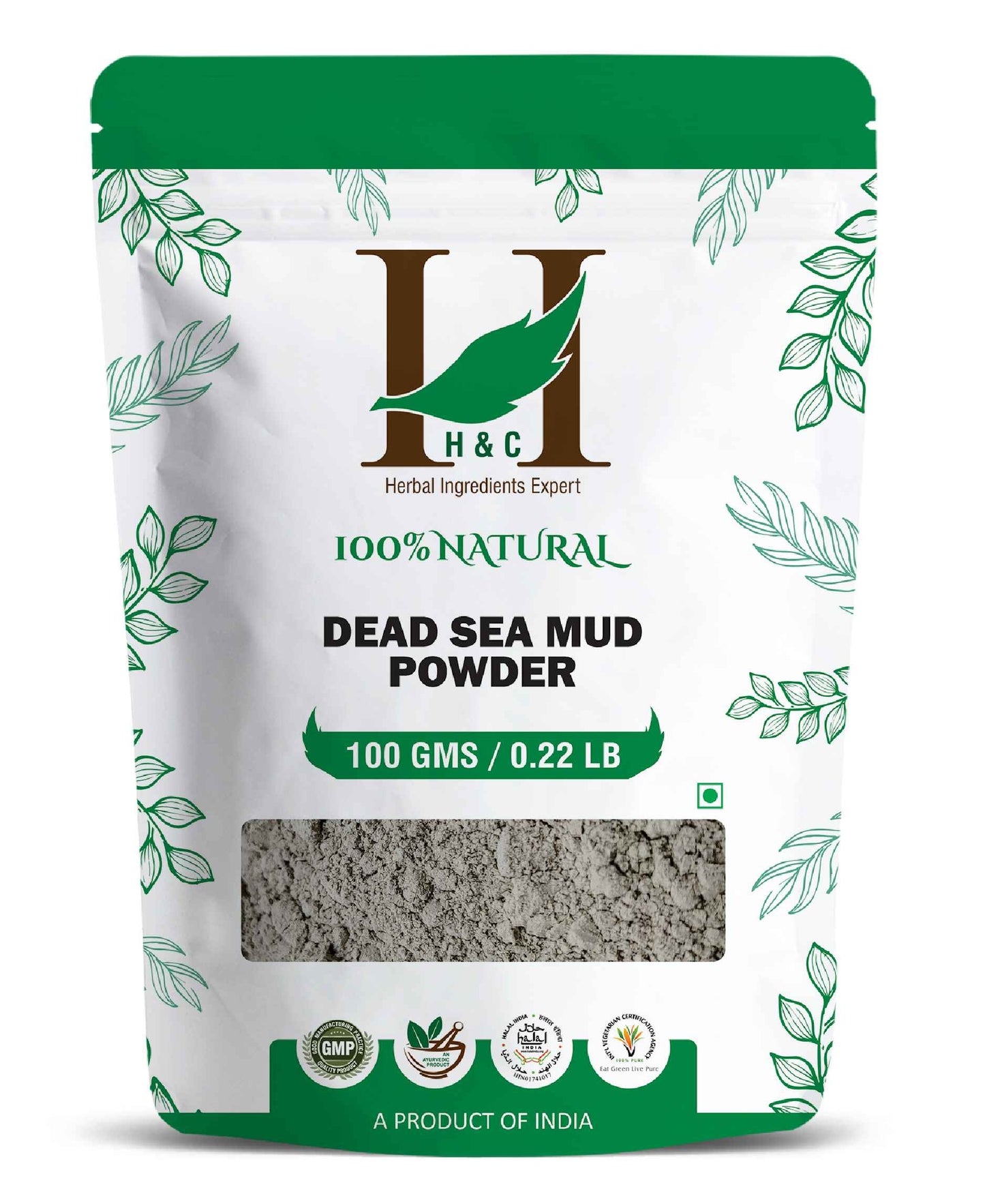 H&C Natural Dead Sea Mud Powder - 100gm - HNW GLOBAL