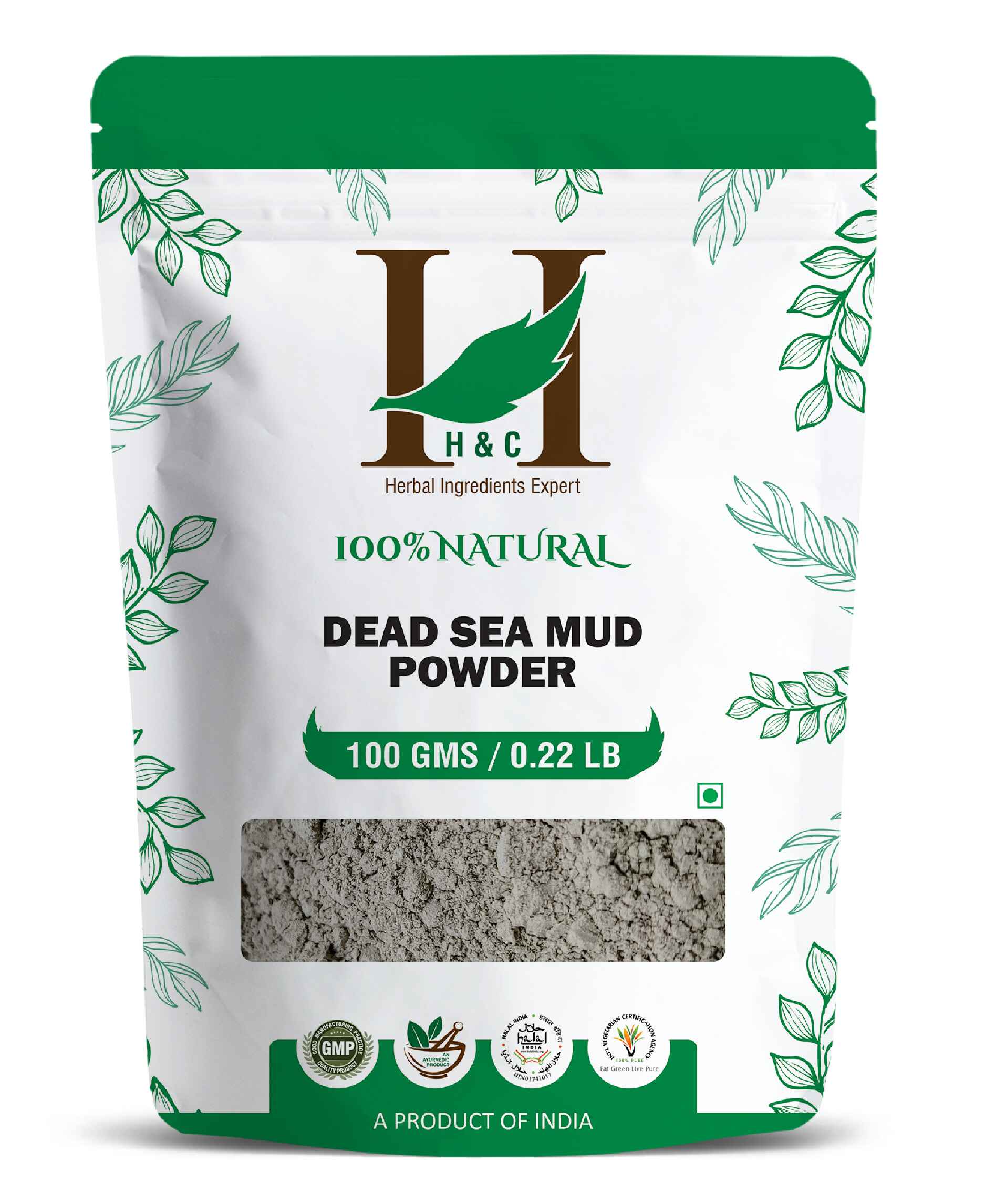 H&C Natural Dead Sea Mud Powder - 100gm - HNW GLOBAL