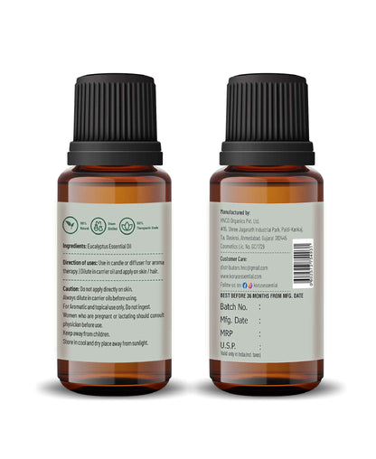Korus Essential Eucalyptus (Nilgiri) Essential Oil - 15ml