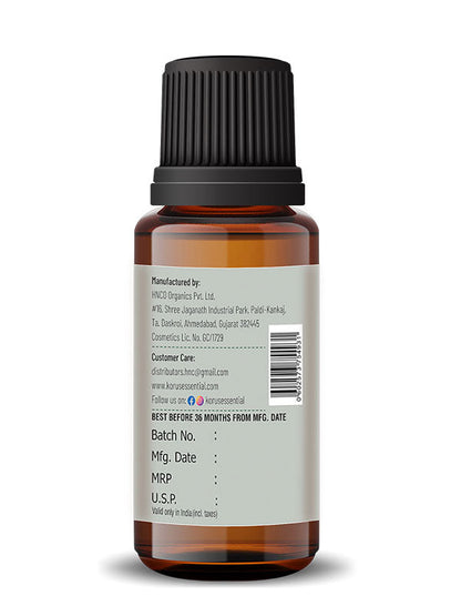 Eucalyptus (Nilgiri) Essential Oil - 15ml By Korus Essential