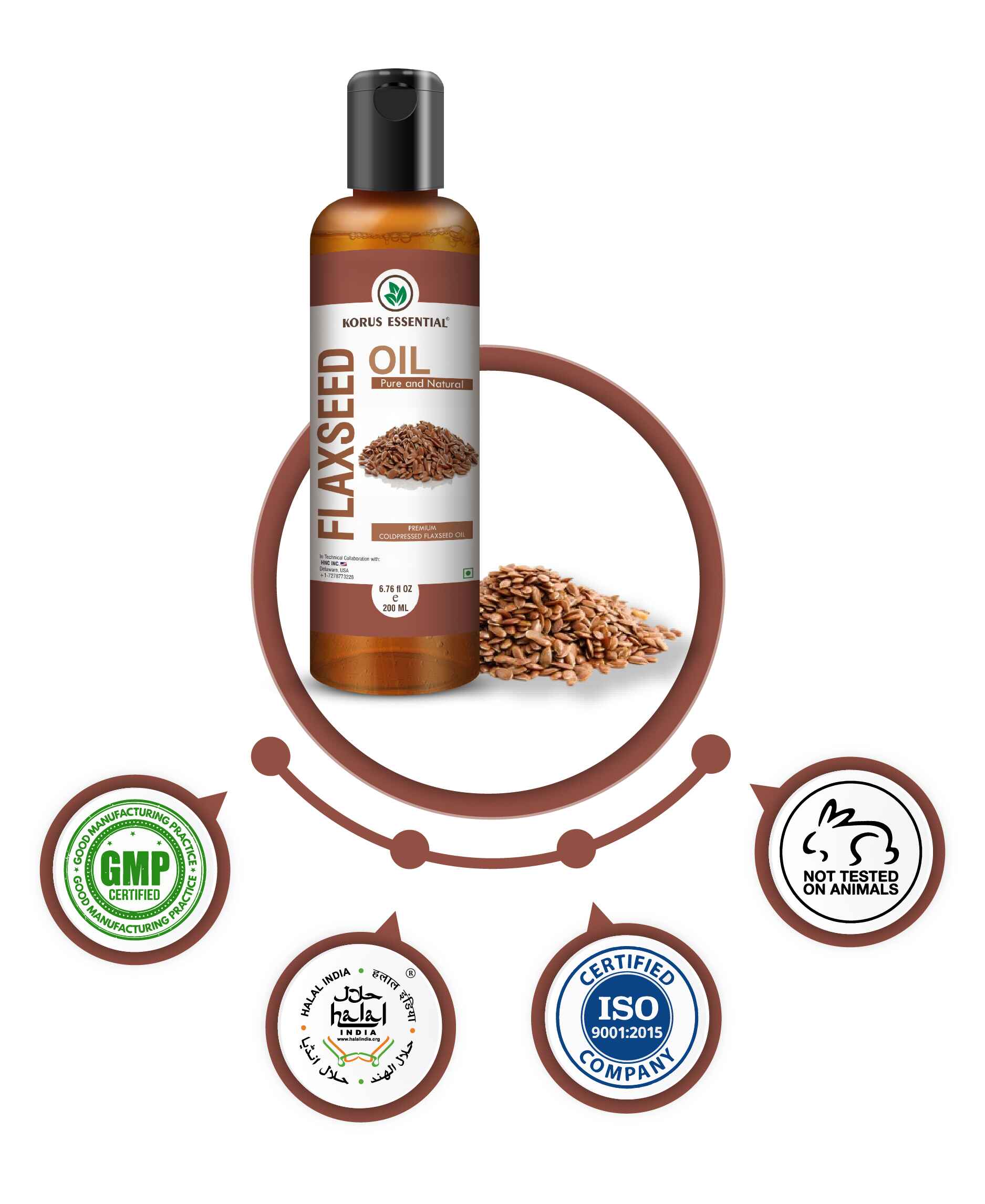 Korus Essential Flaxseed Oil - 200ml - HNW GLOBAL