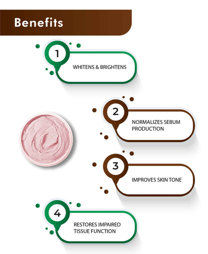 H&C Natural French Pink Clay Powder - 100gm - HNW GLOBAL