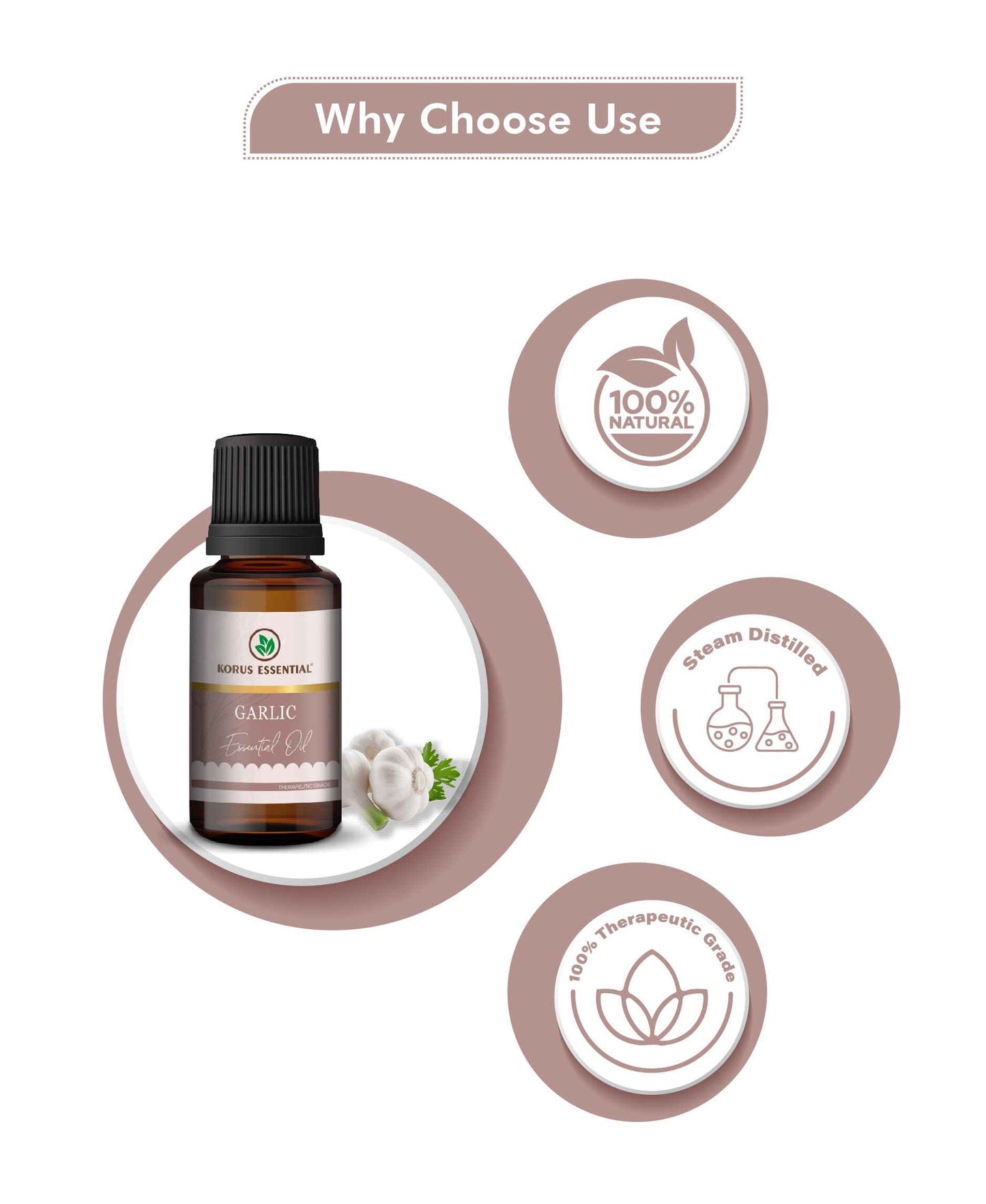 Korus Essential Garlic Essential Oil - 15ml - HNW GLOBAL