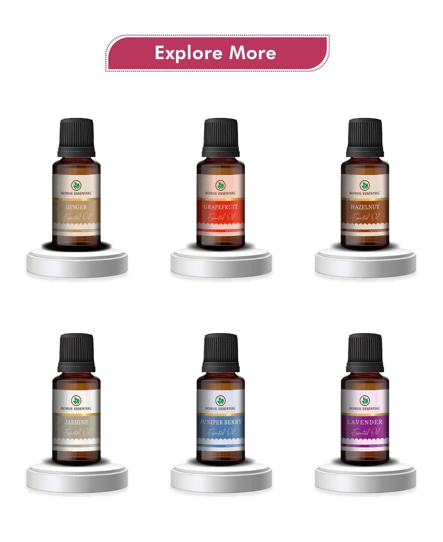 Korus Essential Geranium Essential Oil - 15ml - HNW GLOBAL