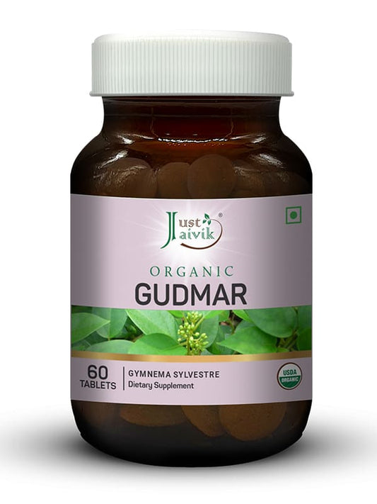 Just Jaivik Organic Gudmar / Gymnema Tablets - 600mg, 60 Tablets