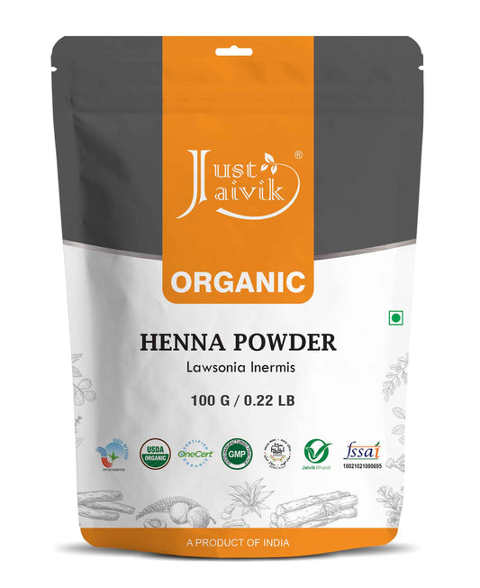 Just Jaivik Organic Henna Powder - 100gm