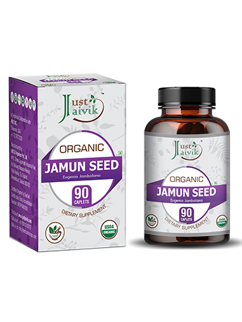 Organic Jamun Seed Caplet - 750mg, 90 count