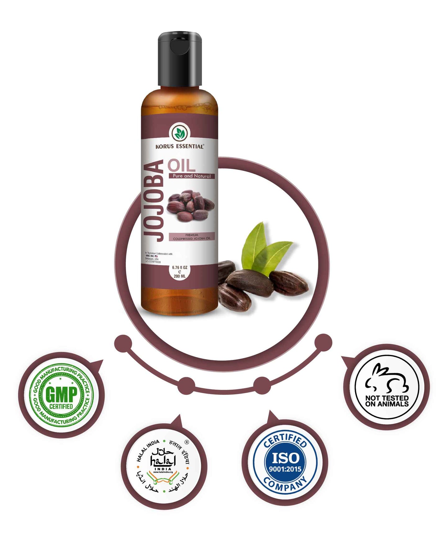 Korus Essential Jojoba Oil - 200ml - HNW GLOBAL