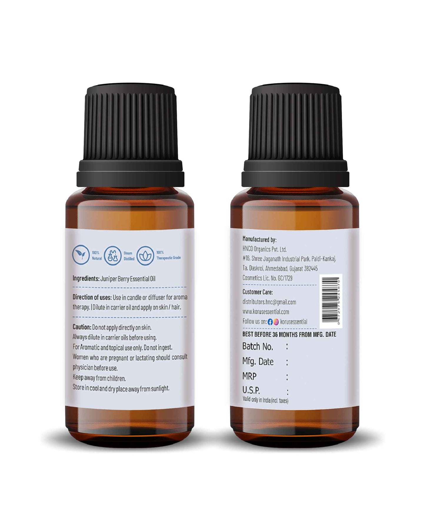 Korus Essential Juniper Berry Essential Oil - 15ml - HNW GLOBAL