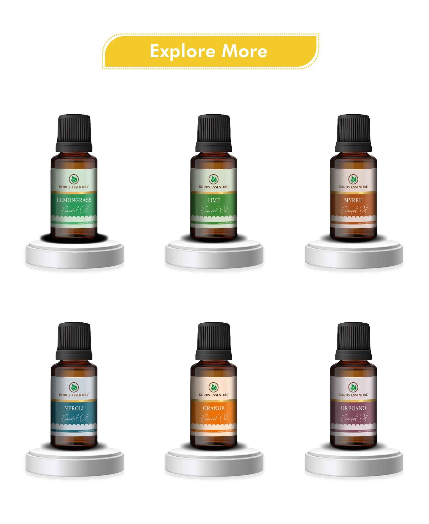 Korus Essential Lemon Essential Oil - 15ml - HNW GLOBAL
