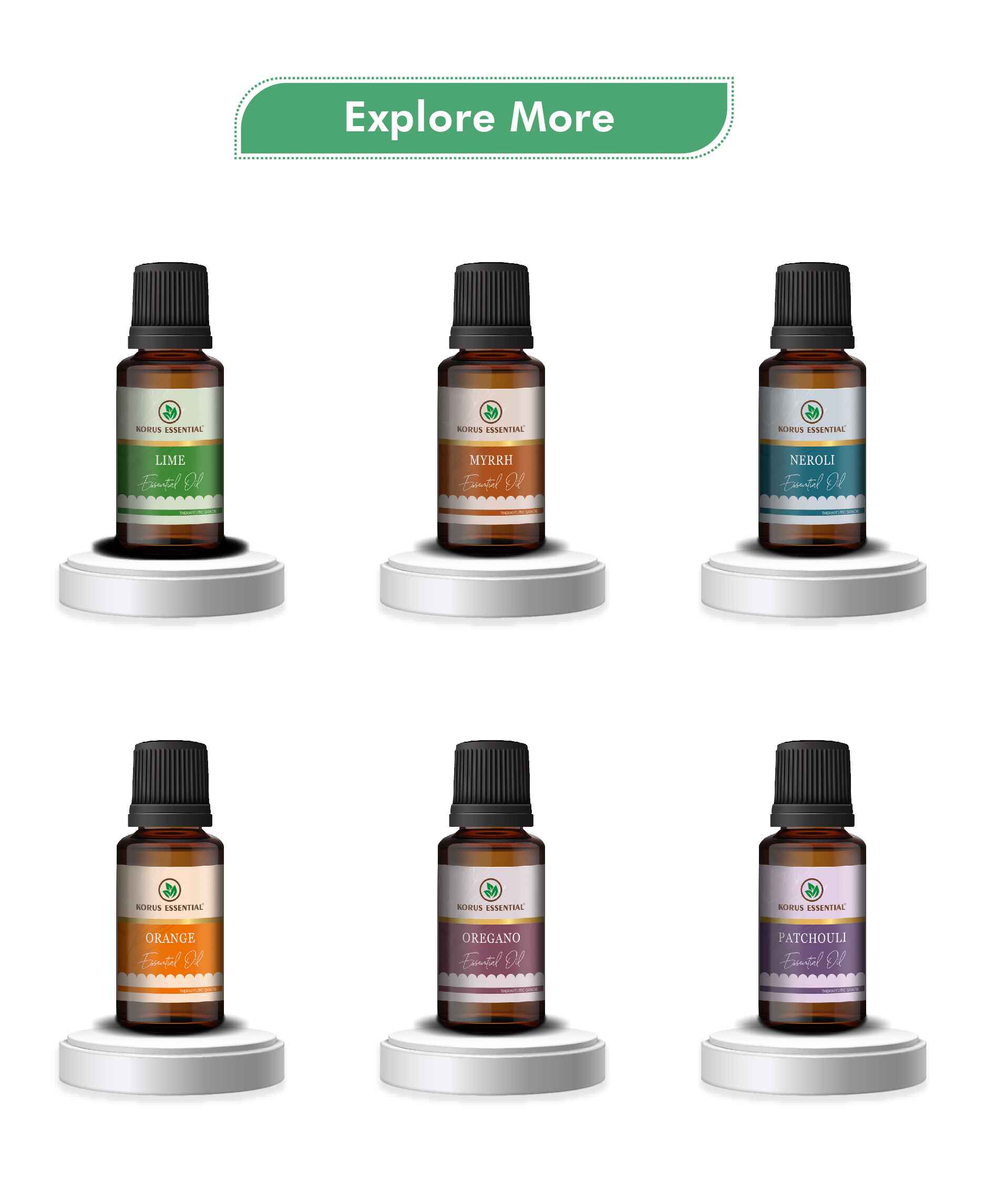 Korus Essential Lemongrass Essential Oil - 15ml - HNW GLOBAL