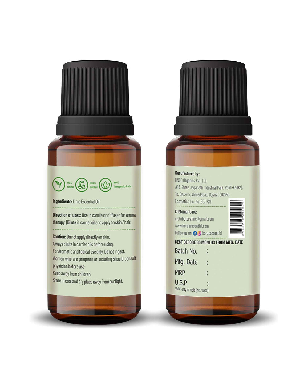 Korus Essential Lime Essential Oil - 15ml - HNW GLOBAL