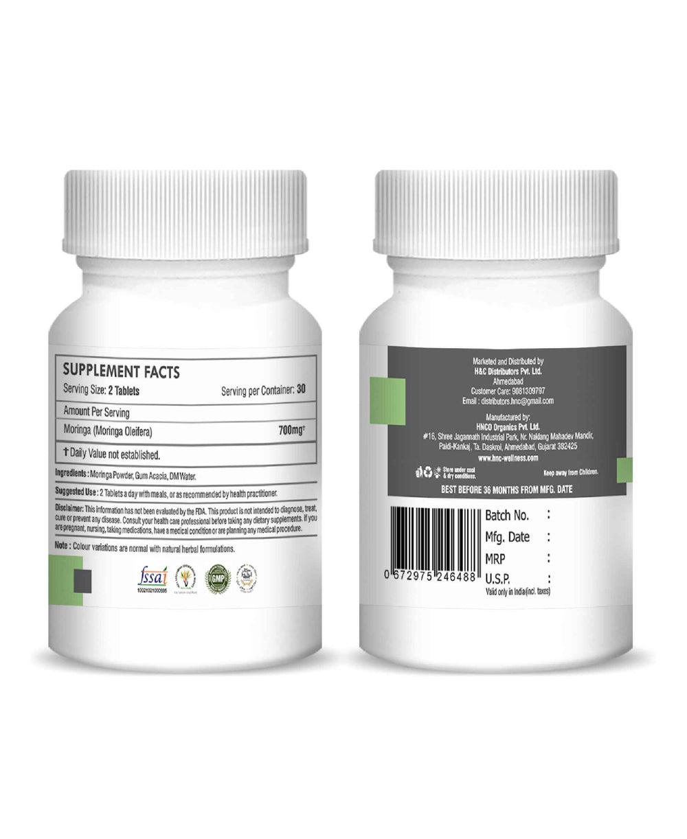H&C Moringa Tablet - 350mg , 60 Count - HNW GLOBAL