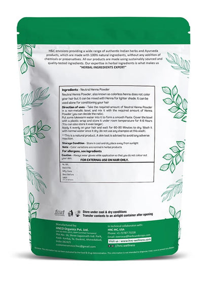 Natural Neutral Henna Powder / Cassia Obovata - 100gm