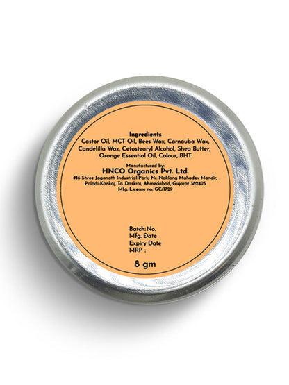 Orange Lip Balm with Shea Butter  - 8 Grams