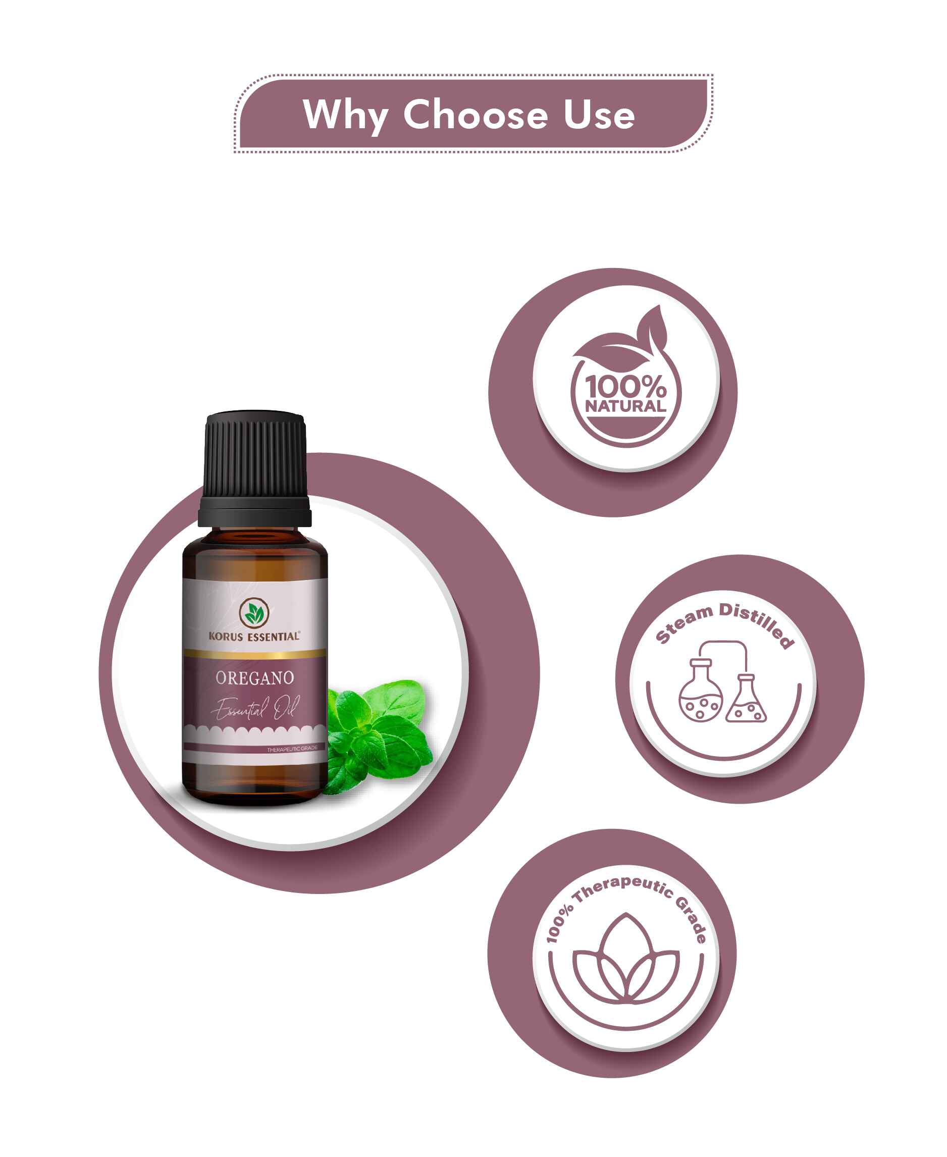 Korus Essential Oregano Essential Oil - 15ml - HNW GLOBAL