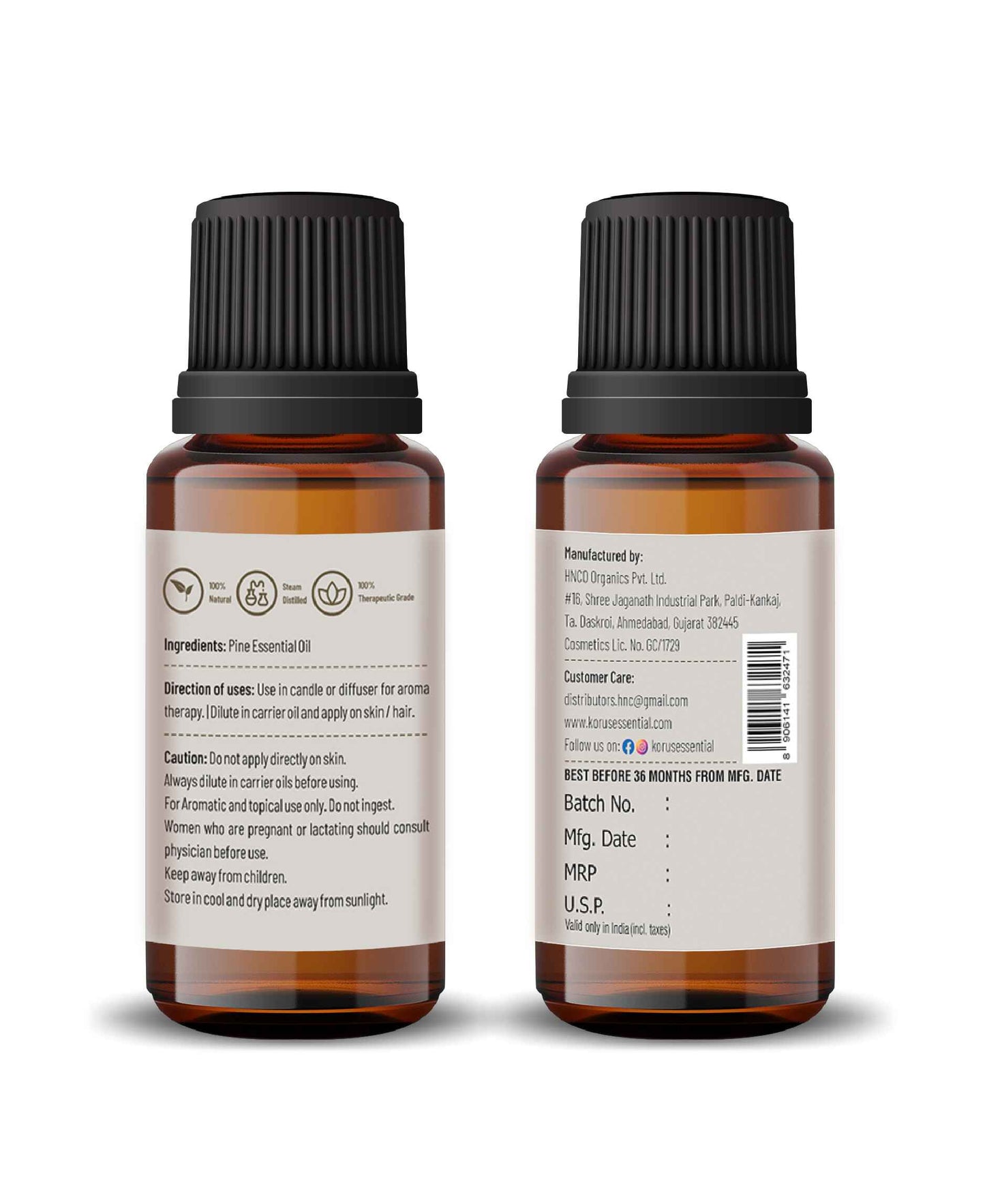 Korus Essential Pine Essential Oil - 15ml - HNW GLOBAL