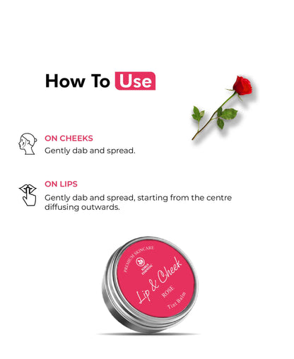 Korus Essential Rose Lip & Cheek Tint Balm - 8 Grams