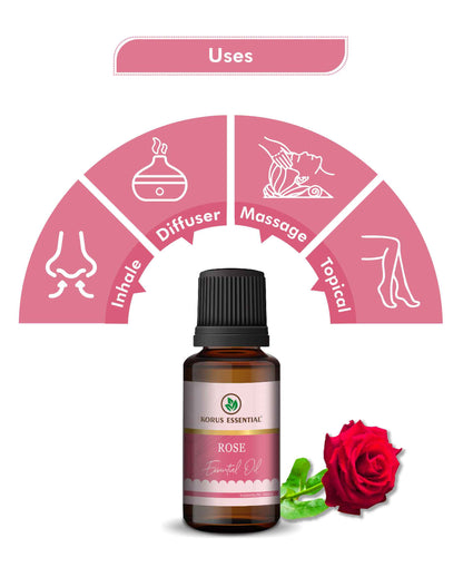 Korus Essential Rose Essential Oil - 15ml - HNW GLOBAL