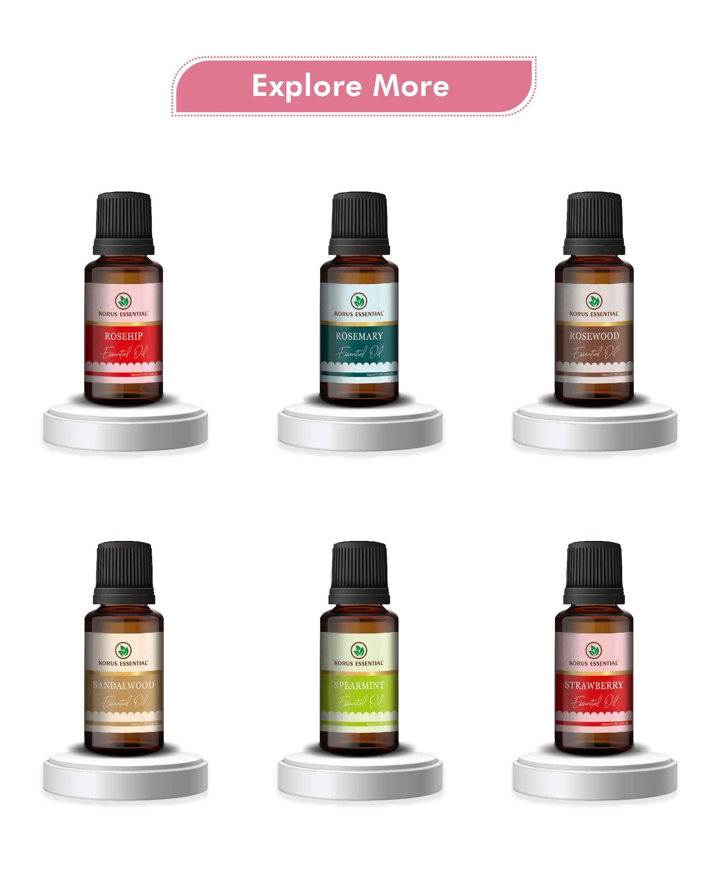Korus Essential Rose Essential Oil - 15ml - HNW GLOBAL
