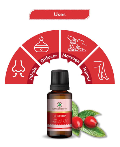 Korus Essential Rosehip Essential Oil - 15ml - HNW GLOBAL