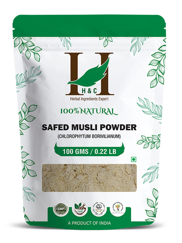 H&C Natural Safed Musli Powder 100gm - Strength & Stamina