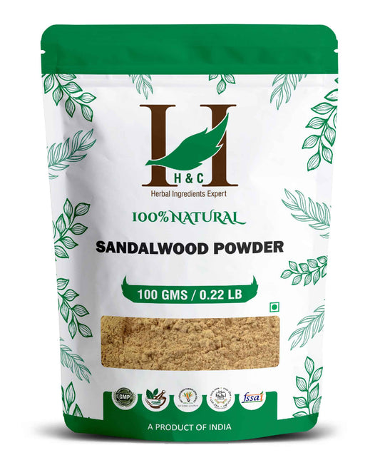H&C Natural Sandalwood Powder / Santalum Album - 100gm