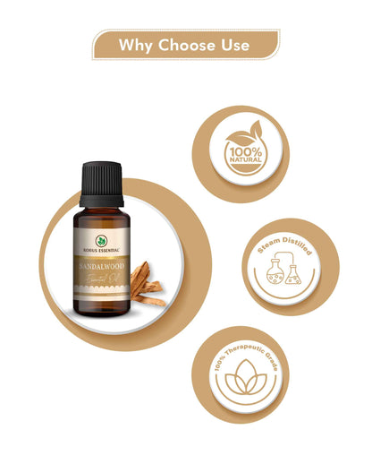 Korus Essential Sandalwood Essential Oil - 15ml - HNW GLOBAL