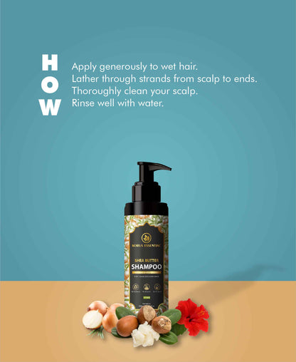 Korus Essential Shea Butter Shampoo with Onion & Hibiscus Extract for Damaged and Dry Hair - HNW GLOBAL