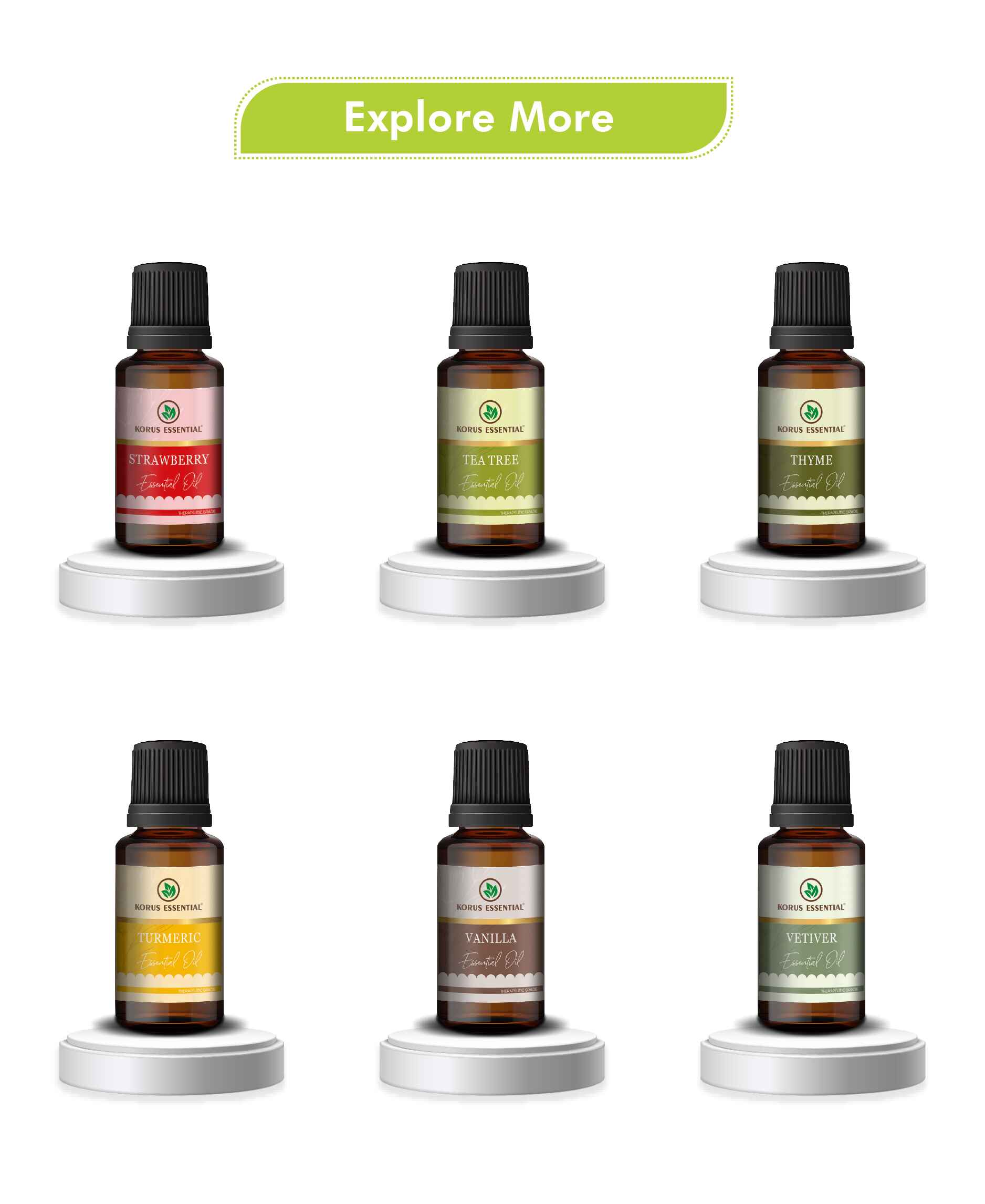 Korus Essential Spearmint Essential Oil - 15ml - HNW GLOBAL