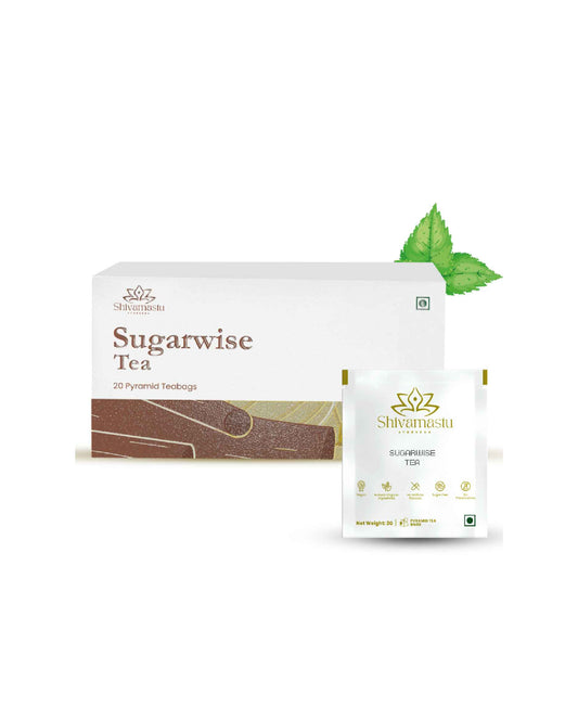 Shivamastu Sugarwise Herbal Tea - 20 Pyramid Teabags - By Shivamastu Ayurveda - HNW GLOBAL