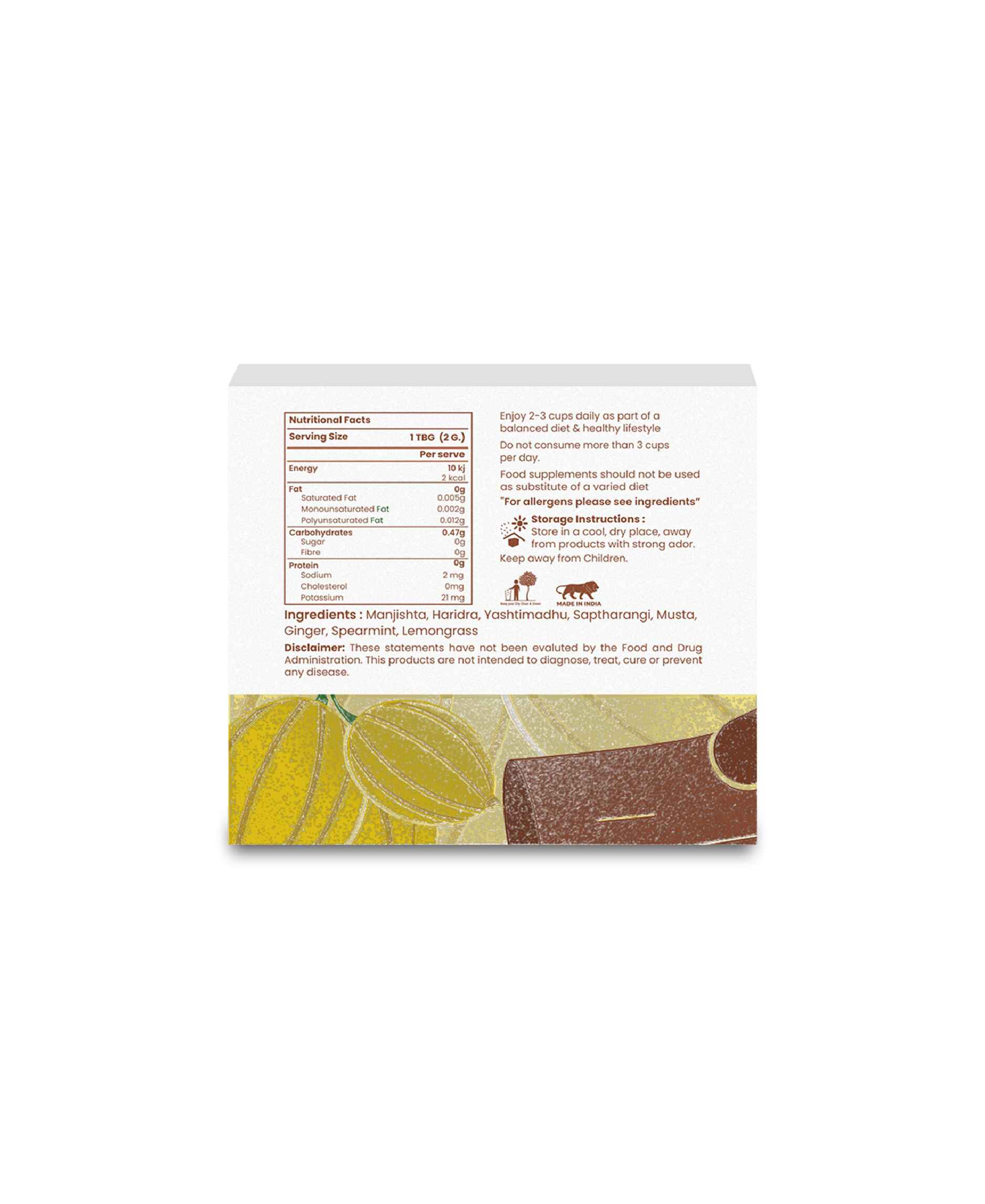 Shivamastu Sugarwise Herbal Tea - 20 Pyramid Teabags - By Shivamastu Ayurveda - HNW GLOBAL