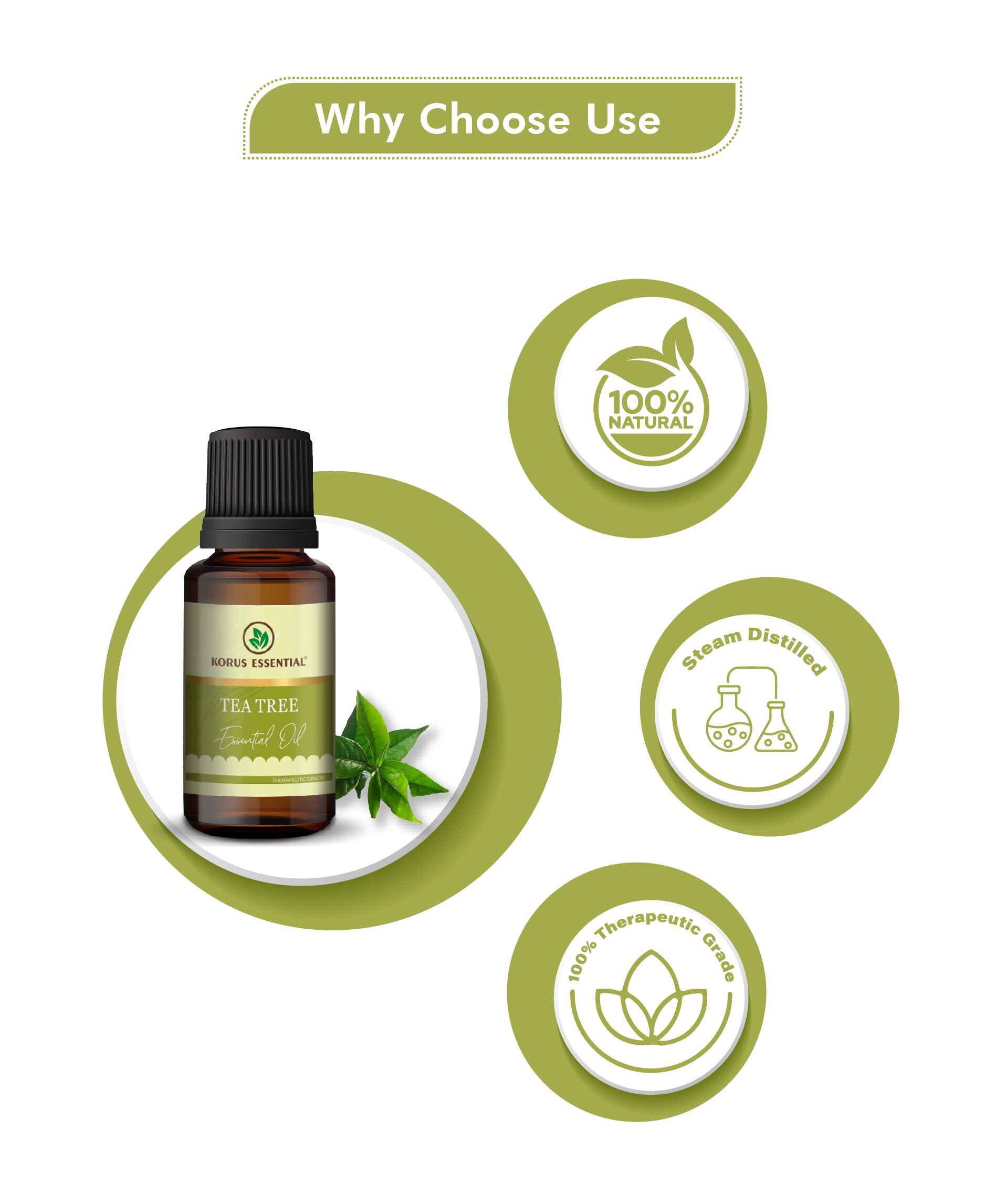 Korus Essential Tea Tree Essential Oil - 15ml - HNW GLOBAL
