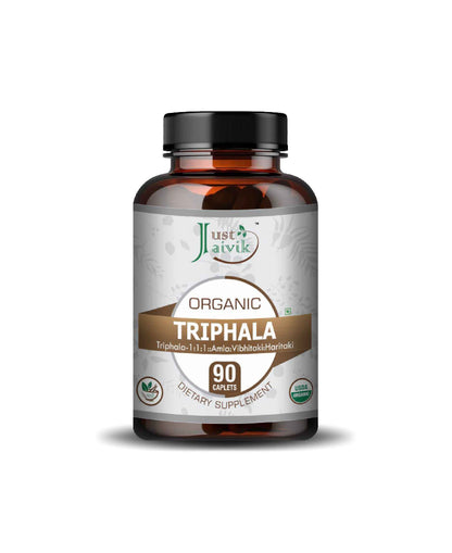 Just Jaivik Organic Triphala Caplet - 750mg, 90 count