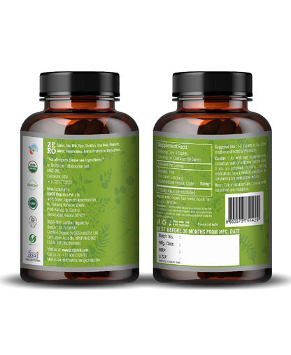 Just Jaivik Organic Tulsi Caplet - 750mg, 90 count