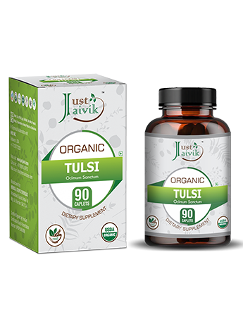 Organic Tulsi Caplet - 750mg, 90 count