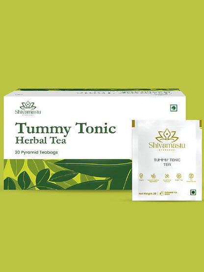 Tummy Tonic Herbal Tea - 20 Pyramid Teabags - By Shivamastu Ayurveda