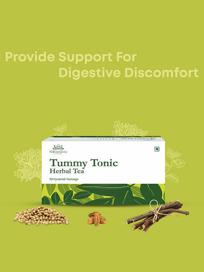 Tummy Tonic Herbal Tea - 20 Pyramid Teabags - By Shivamastu Ayurveda